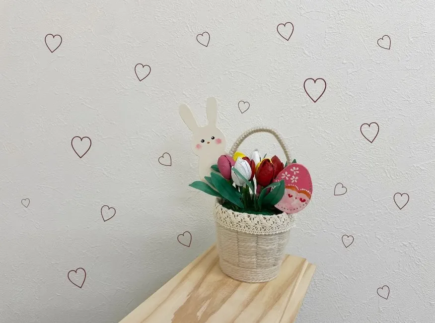 【B型就労支援】なないろで作る手作りチューリップ小物🌷